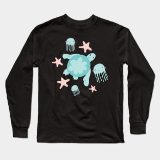 Cute Sea Creatures Long Sleeve T-Shirt